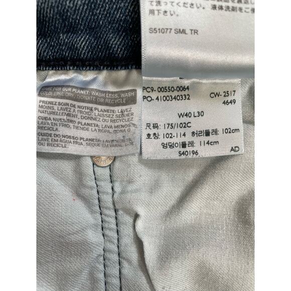 Levis Big Mens 550, relaxed fit Stretch, Med wash, Sz 40/30, hemmed: See desc. - Picture 5 of 5